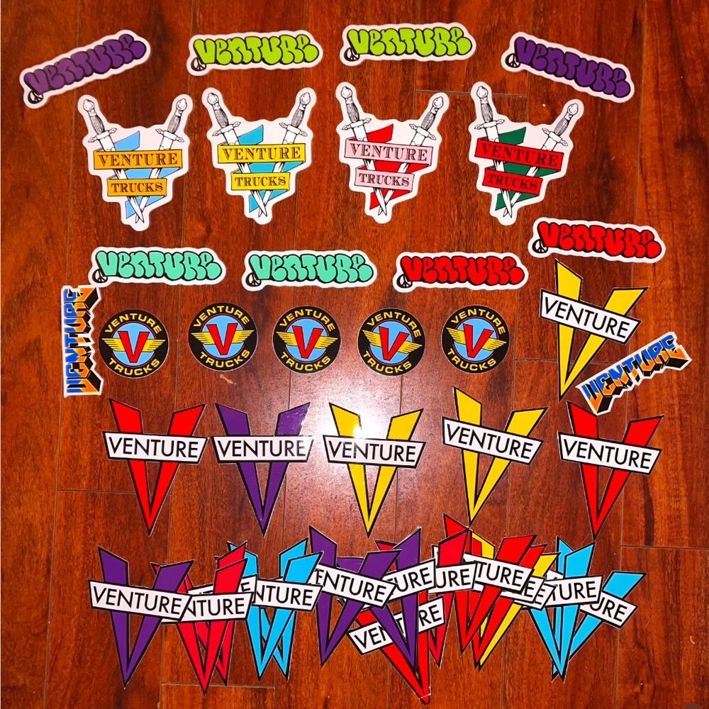 LOT Venture Skate Mix Die Cut Stickers - 10 - Skateboarding Skate Thrasher